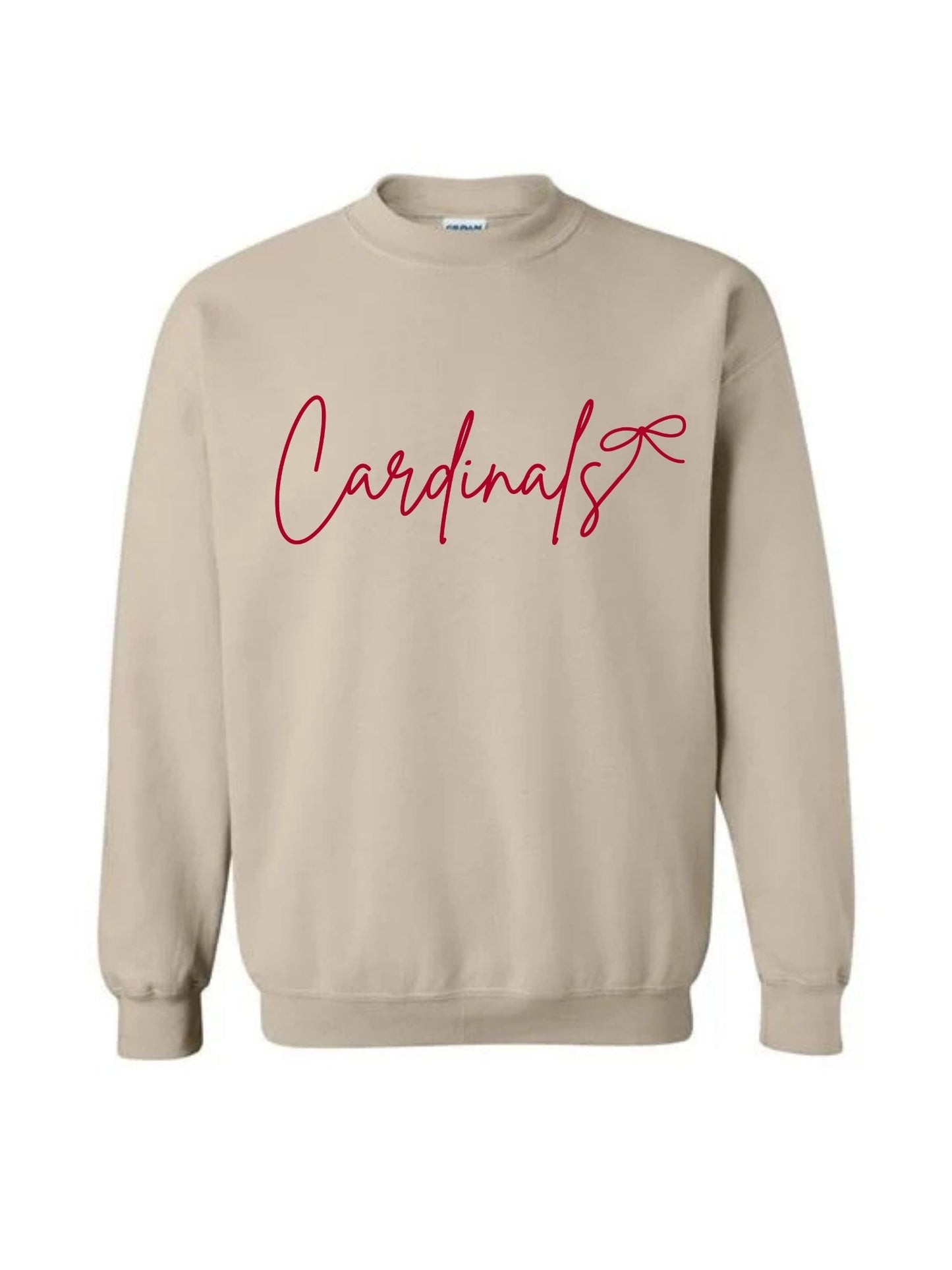 Cardinals with simple bow sweatshirt