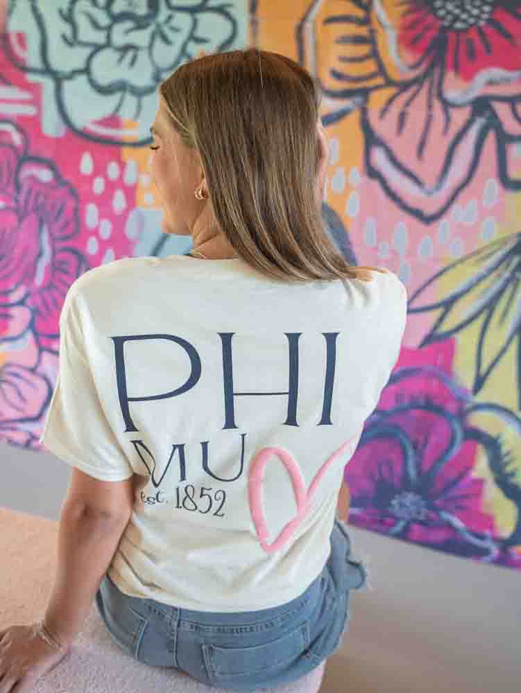 Phi mu heart tee