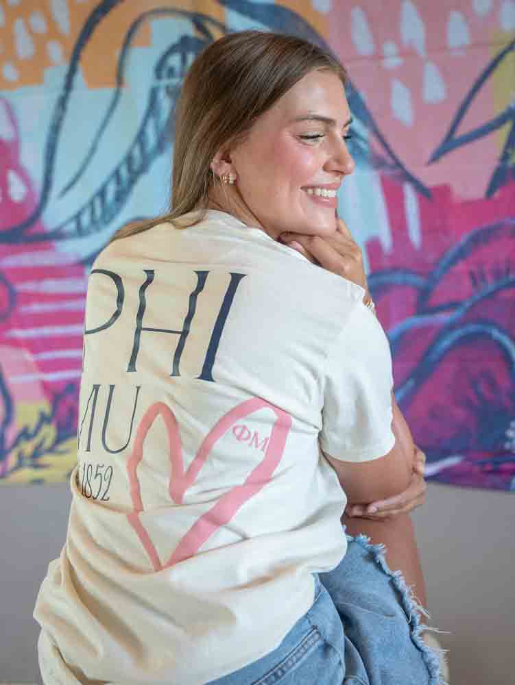 Phi mu heart tee