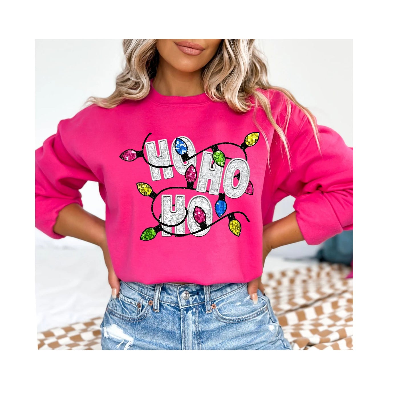 HO HO HO with Lights Sweatshirt