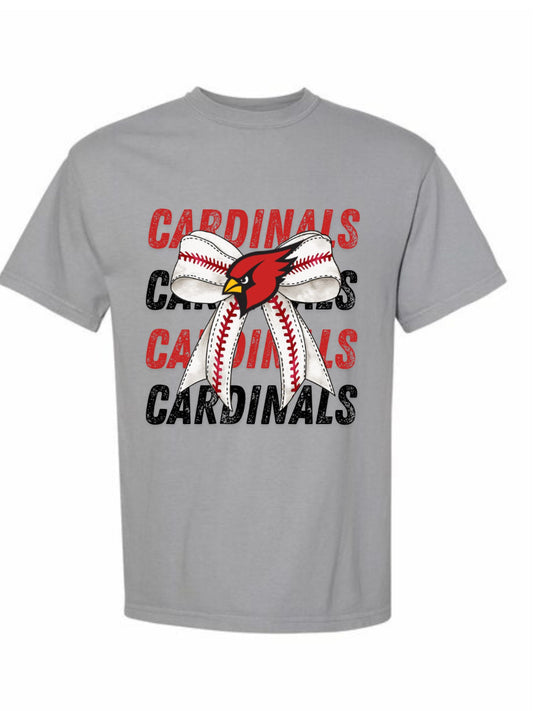 Cardinals Bow Baseball Tee