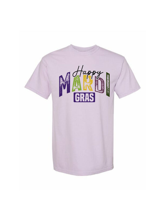 Happy Mardi Gras Label Tee