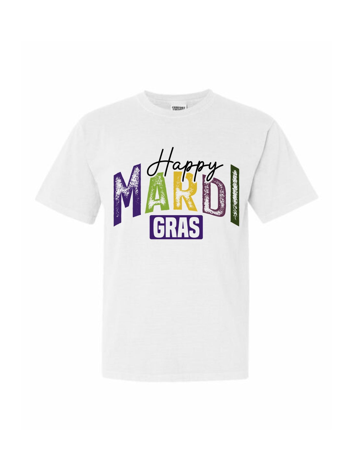 Youth Happy Mardi Gras Label Tee