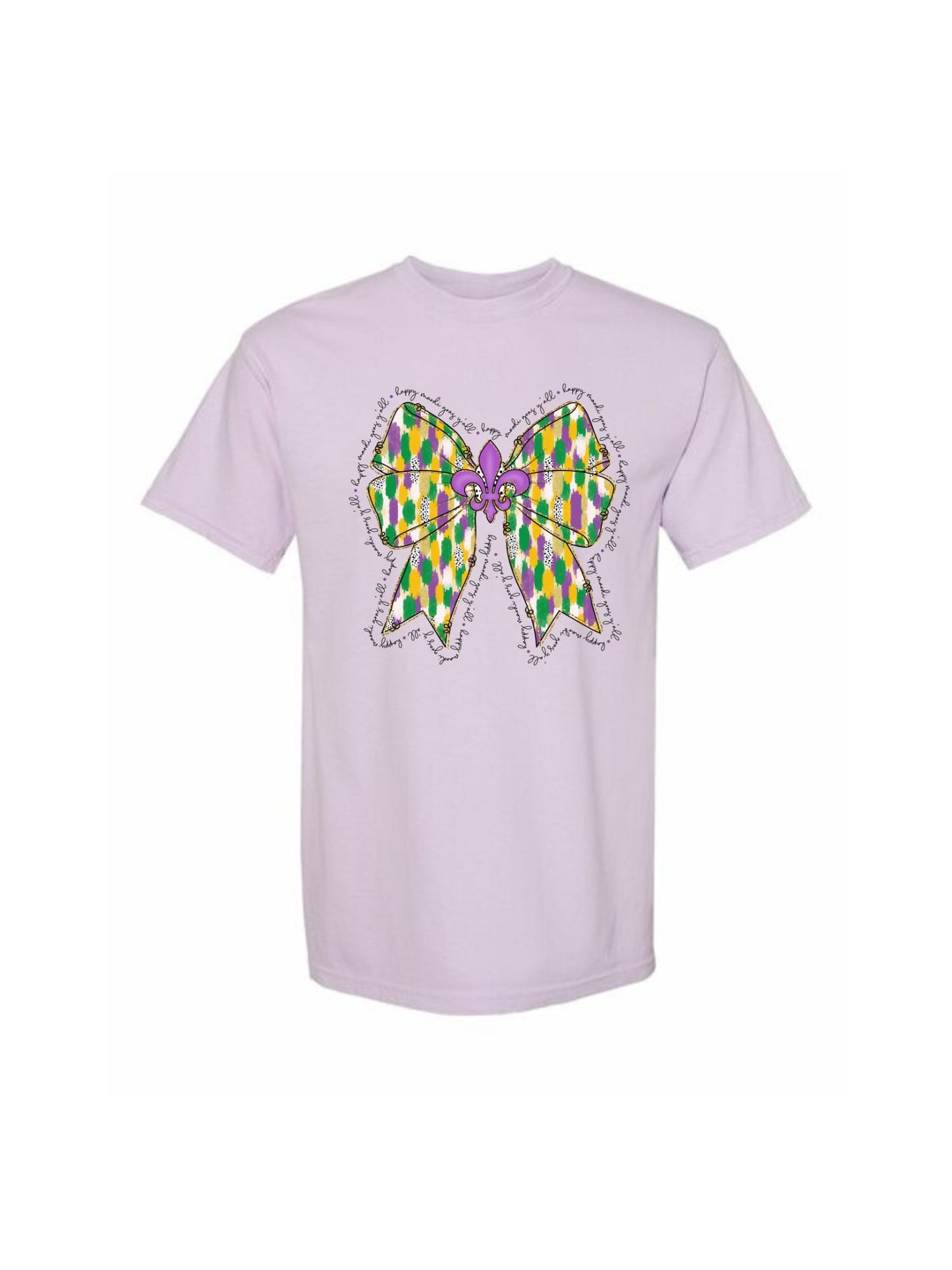 Coquette Mardi Gras Bow Tee