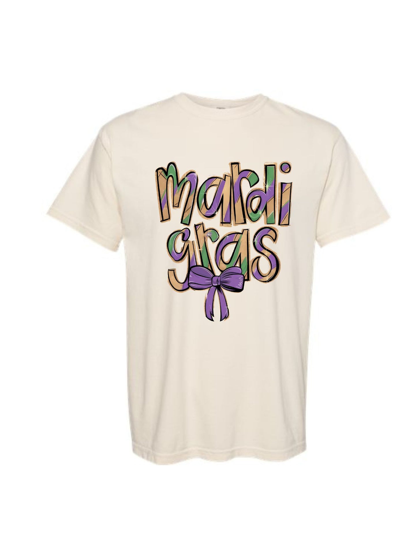 Cute Mardi Gras with Bow Tee