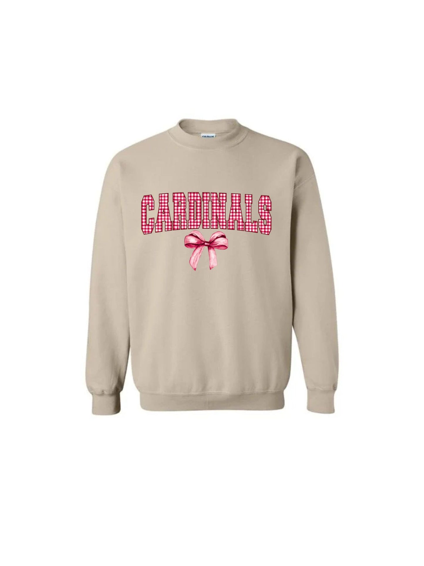Gingham cardinals sweatshirt
