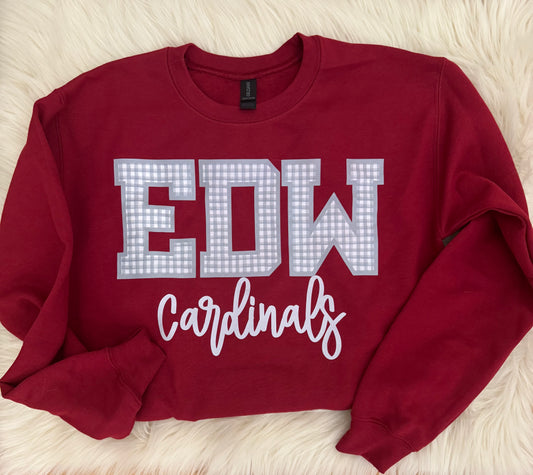 Plaid EDW Cardinals Sweatshirt