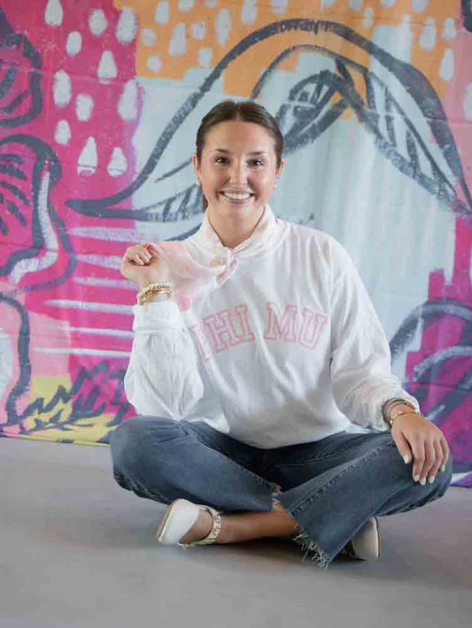 Collegiate Phi Mu long sleeve tee